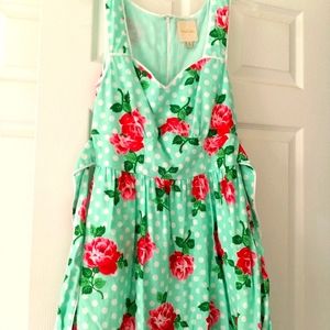 Modcloth 1950's style midi floral dress